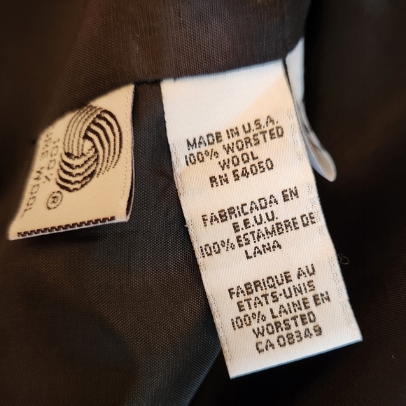 Vintage Authentic Christian Dior Women's Black Wool Blazer Size 14 - Picture 8 of 10